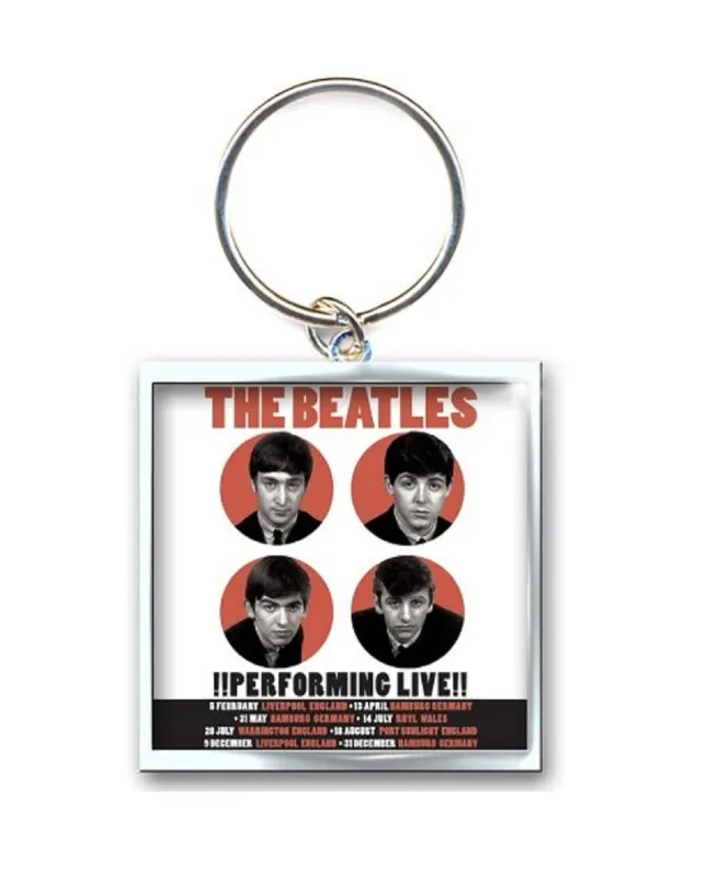 The Beatles Keyring 1962 Performing Live Keychain sold by Paradiso Clothing