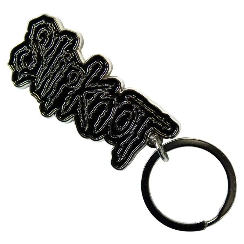 Slipknot Black Logo Black Border Band Logo Keyring Keychain sold by Paradiso Clothing