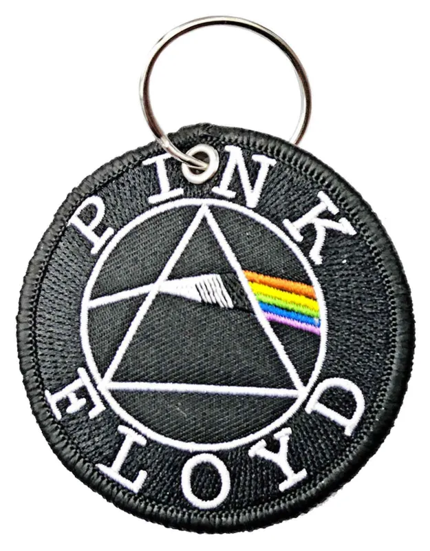 Pink Floyd Keyring Dark Side Of The Moon Circle Patch Keychain sold by Paradiso Clothing