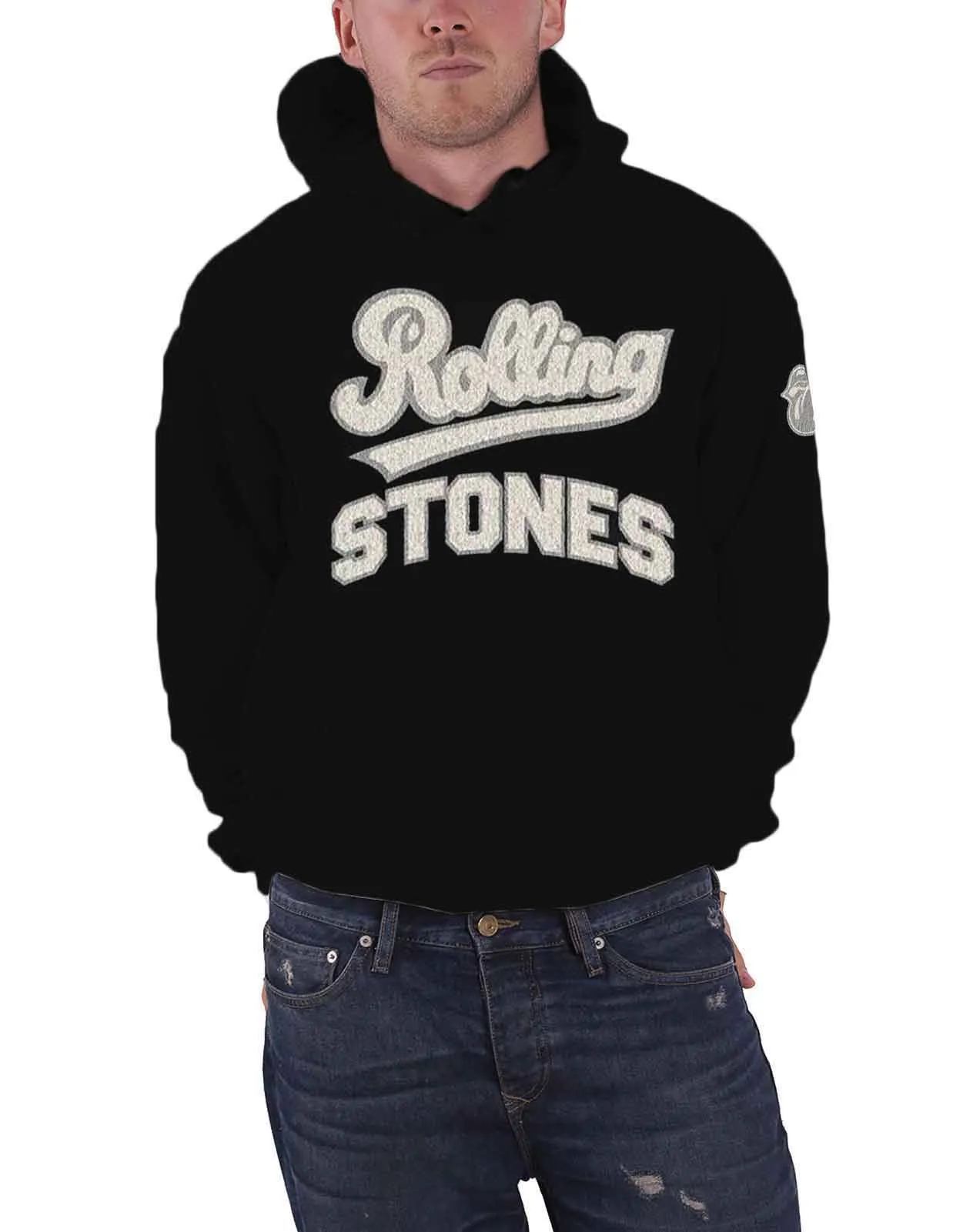 The Rolling Stones Band Logo Applique Hoodie sold by Paradiso Clothing