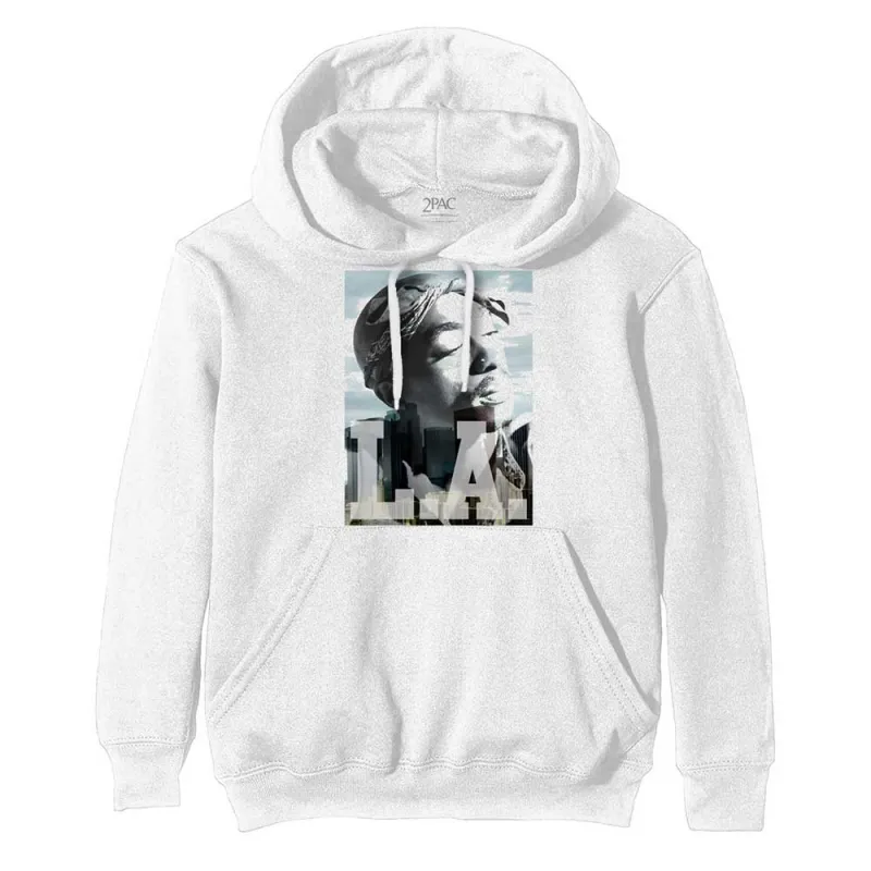 Tupac LA Skyline Hoodie made by Paradiso Clothing