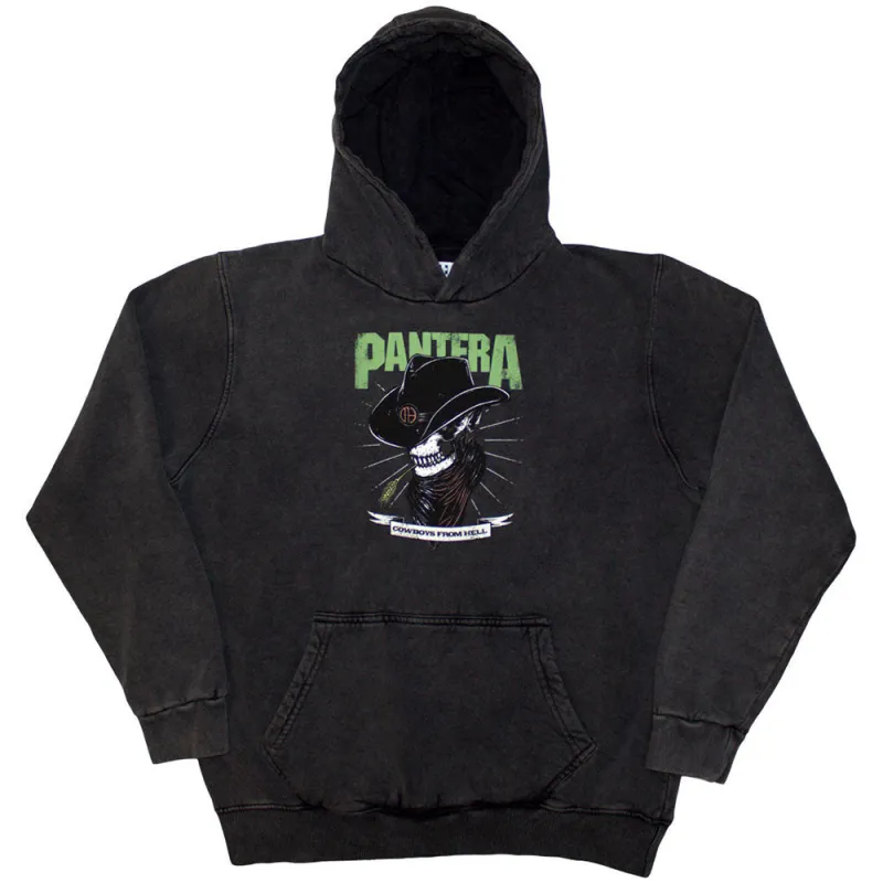 Pantera Skeleton Cowboy Pullover Stone Wash Hoodie sold by Paradiso Clothing