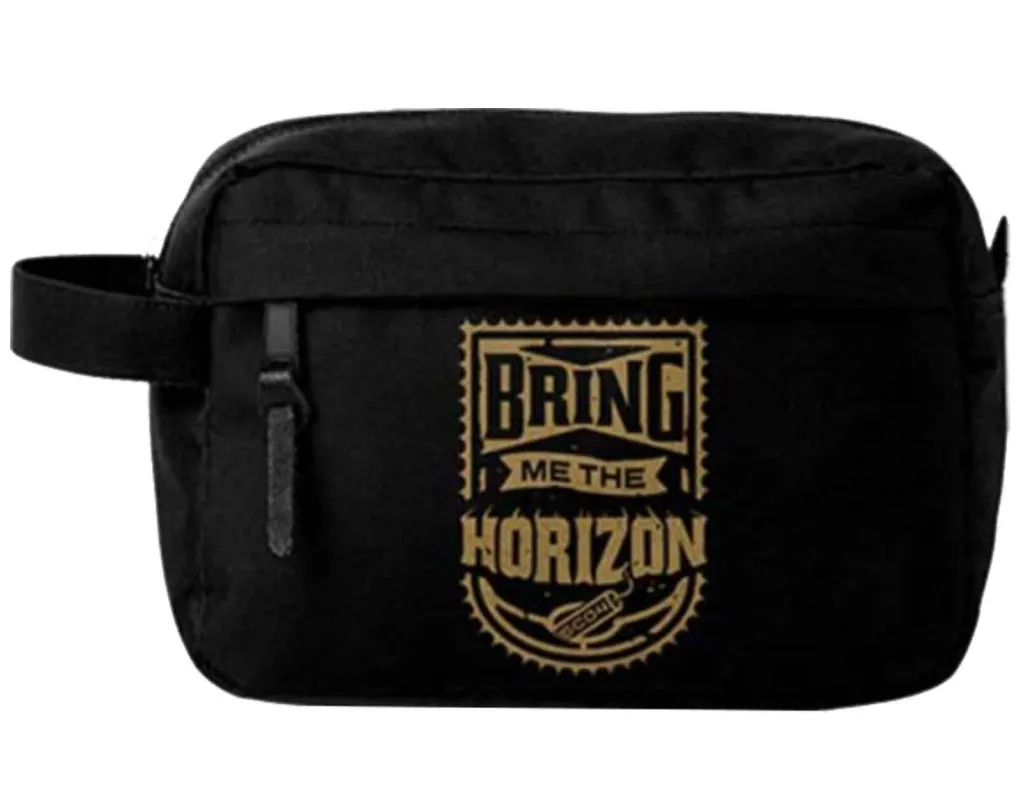 Bring Me The Horizon Gold Band Logo Wash Bag sold by Paradiso Clothing
