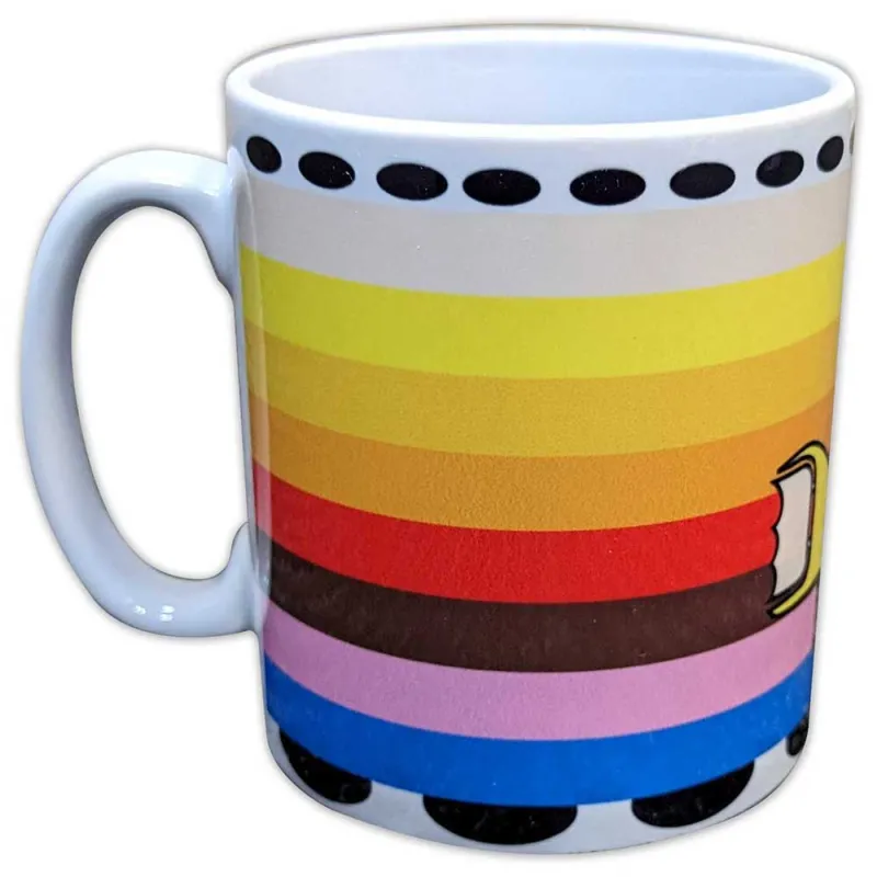 The Beatles Yellow Submarine Coloured Stripes Mug sold by Paradiso Clothing