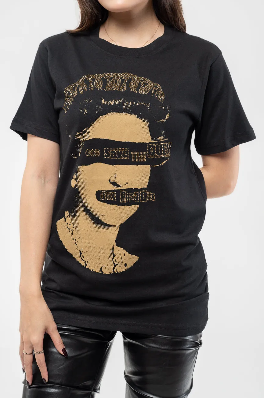 The Sex Pistols God Save The Queen Diamante T Shirt sold by Paradiso Clothing product image thumbnail 3