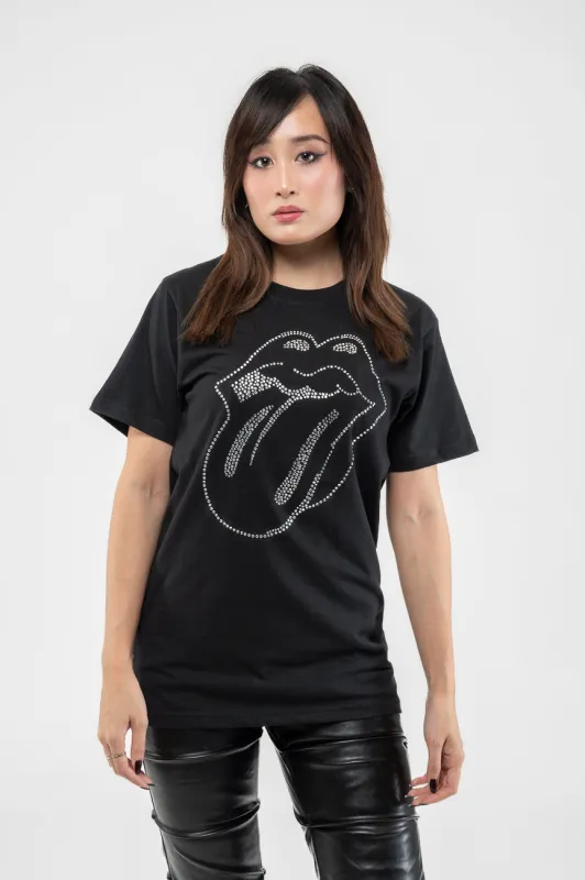 The Rolling Stones Tongue Diamante T Shirt sold by Paradiso Clothing