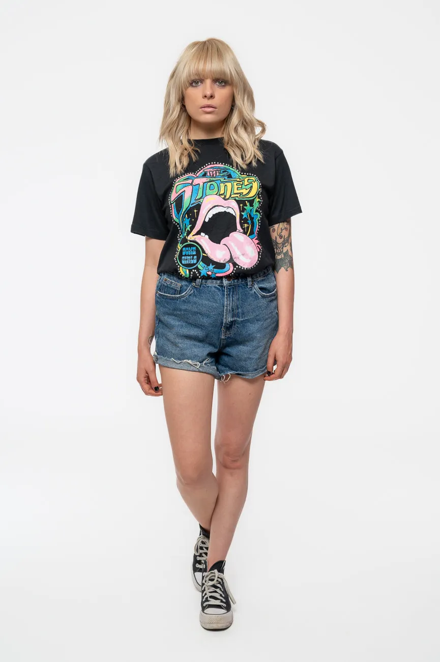 The Rolling Stones Some Girls Neon Diamante Tongue T Shirt sold by Paradiso Clothing product image thumbnail 2