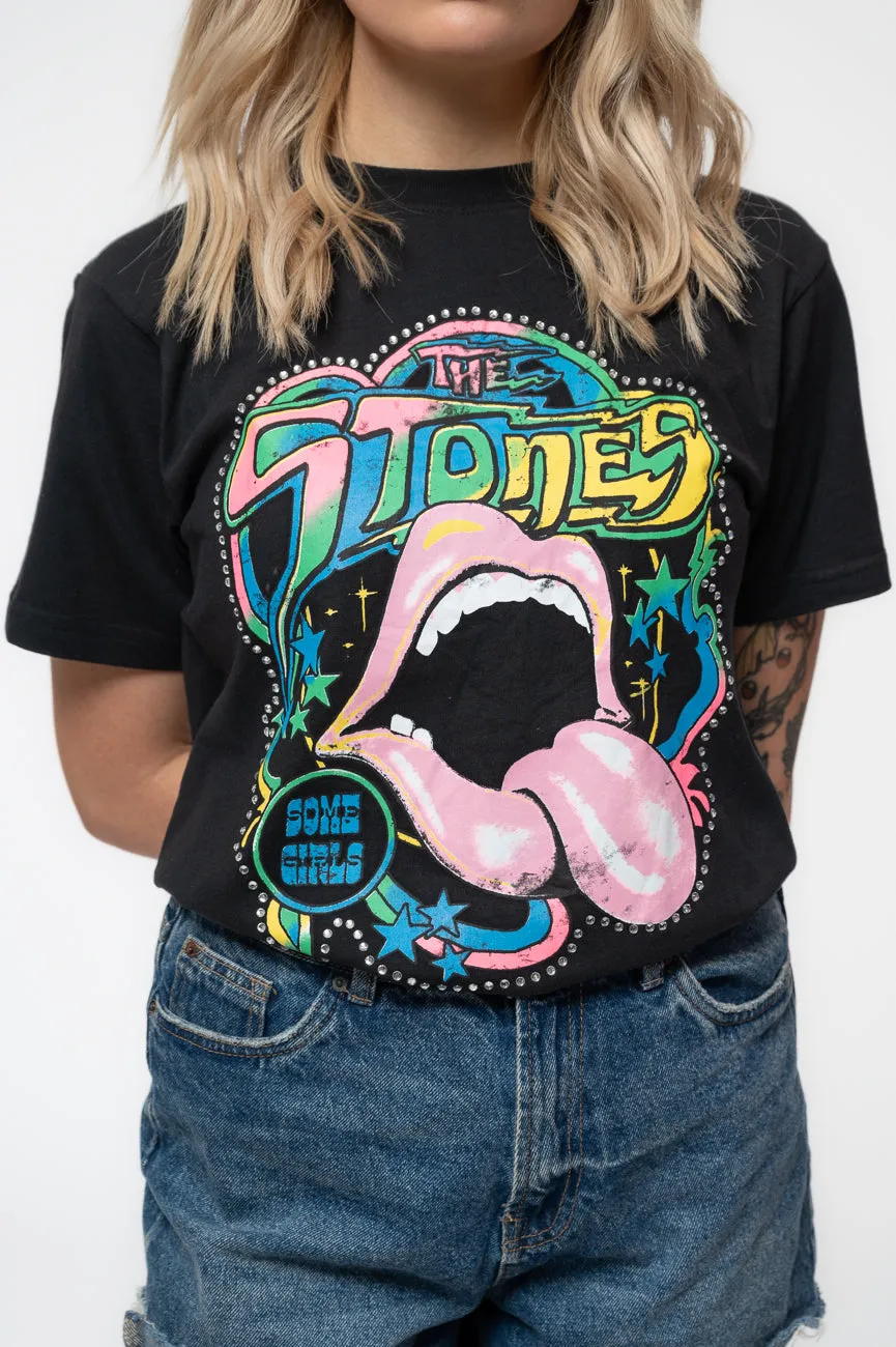 The Rolling Stones Some Girls Neon Diamante Tongue T Shirt sold by Paradiso Clothing product image thumbnail 3