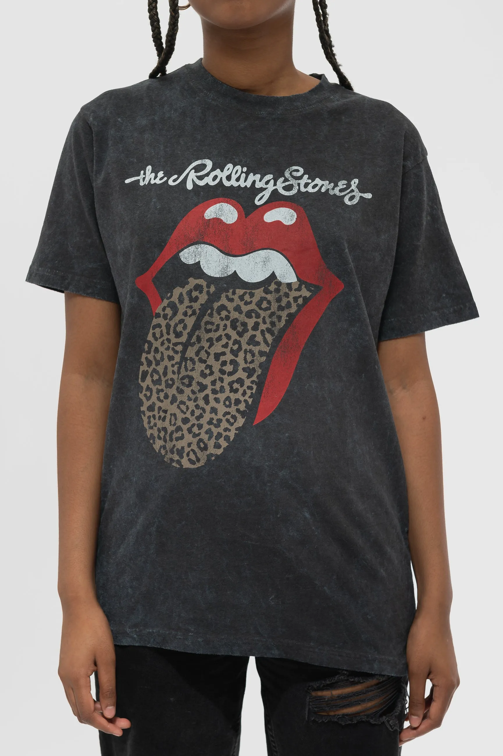 The Rolling Stones Leopard Tongue Dip Dye Acid Wash T Shirt sold by Paradiso Clothing product image thumbnail 3