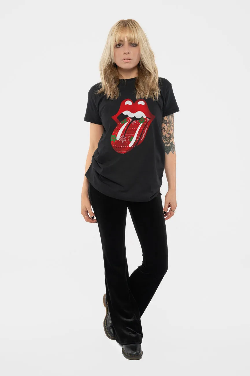 The Rolling Stones Christmas Tongue T Shirt sold by Paradiso Clothing product image thumbnail 2