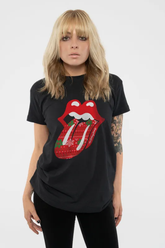 The Rolling Stones Christmas Tongue T Shirt made by the Rolling Stones