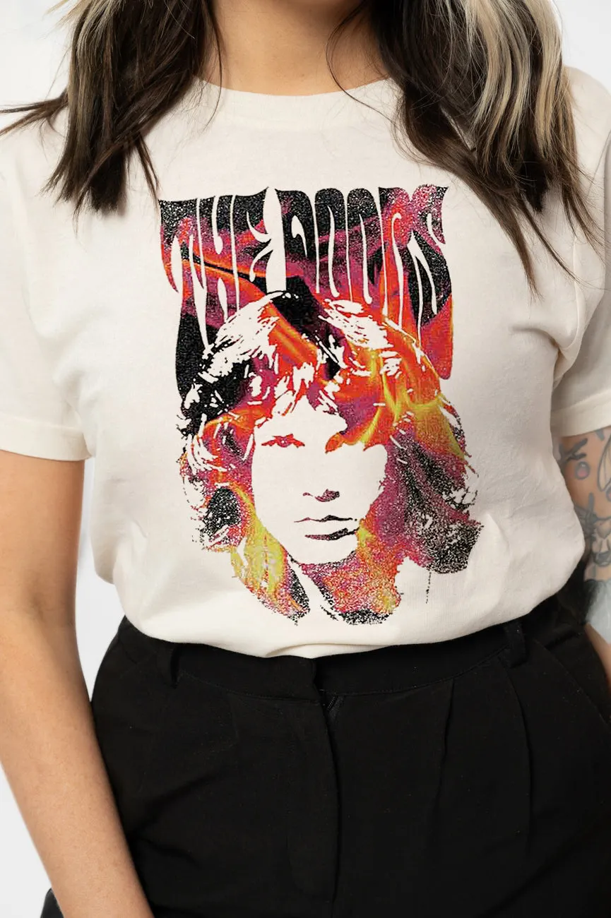 The Doors Jim Face Fire T Shirt sold by Paradiso Clothing product image thumbnail 3