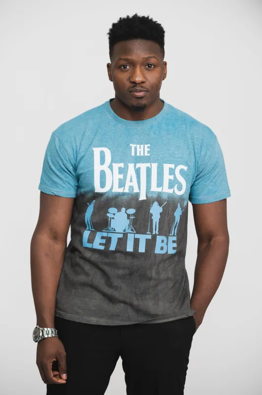 The Beatles Let It Be Split Dip Dye T Shirt sold by Paradiso Clothing