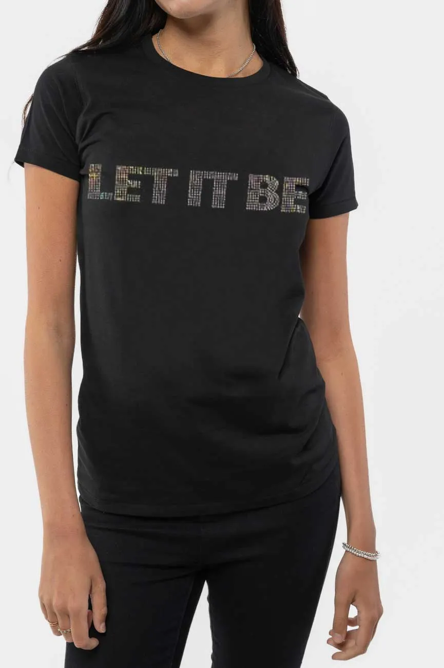 The Beatles Let It Be Diamante Skinny Fit T Shirt sold by Paradiso Clothing product image thumbnail 2