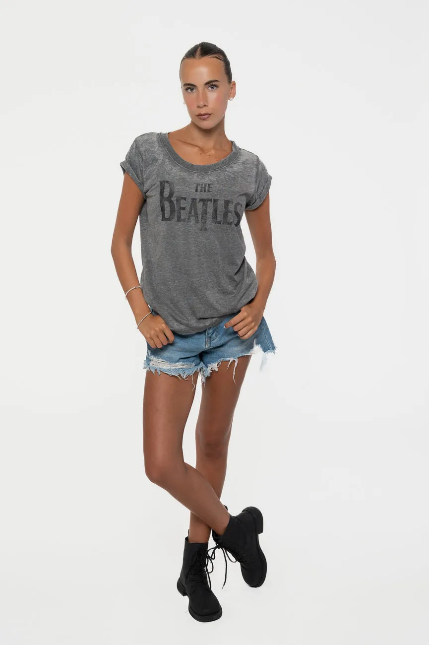 The Beatles Drop T Logo Burnout T Shirt sold by Paradiso Clothing product image thumbnail 2