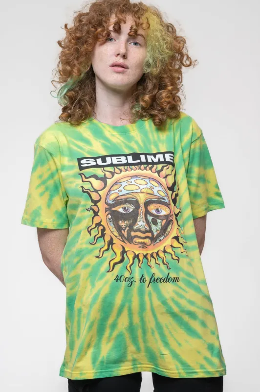 Sublime 40oz To Freedom Dip Dye T Shirt sold by Paradiso Clothing