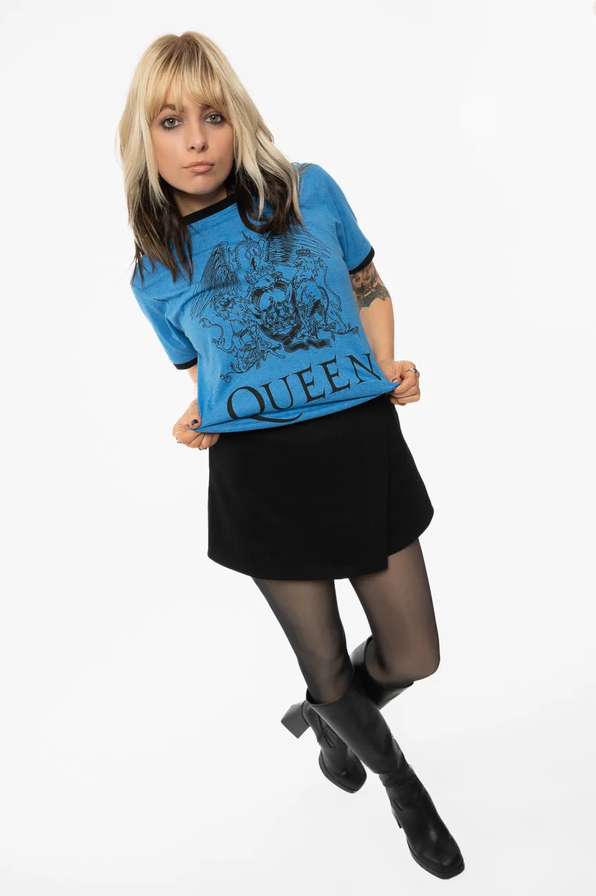 Queen Classic Crest Ringer T Shirt sold by Paradiso Clothing product image thumbnail 5