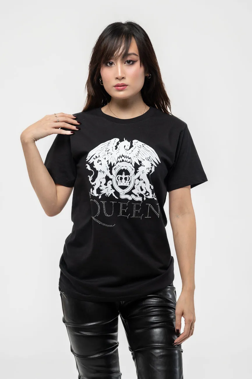 Queen Classic Crest Diamante T Shirt sold by Paradiso Clothing