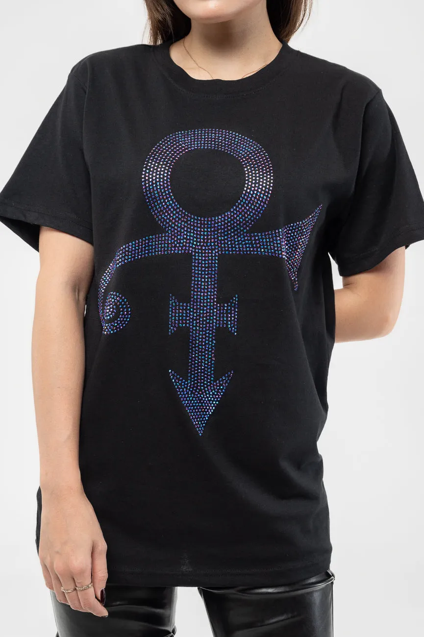 Prince Purple Diamante Symbol Logo T Shirt sold by Paradiso Clothing product image thumbnail 3