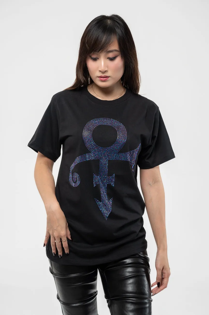 Prince Purple Diamante Symbol Logo T Shirt sold by Paradiso Clothing