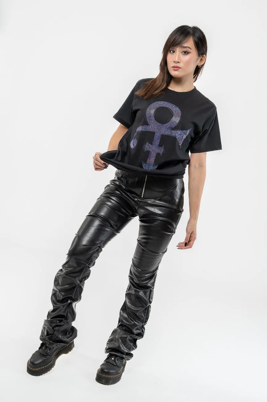 Prince Purple Diamante Symbol Logo T Shirt sold by Paradiso Clothing product image thumbnail 5