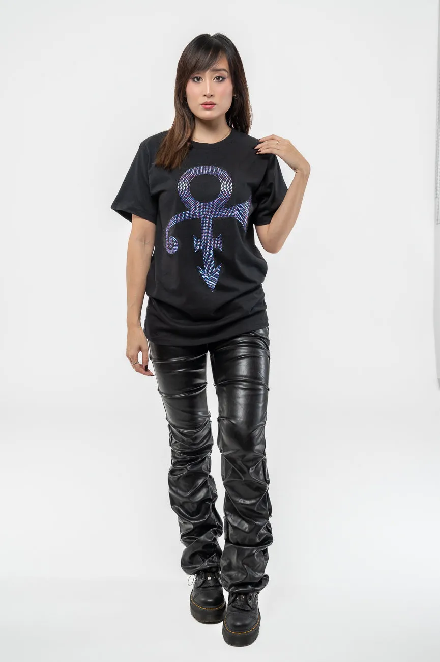 Prince Purple Diamante Symbol Logo T Shirt sold by Paradiso Clothing product image thumbnail 2