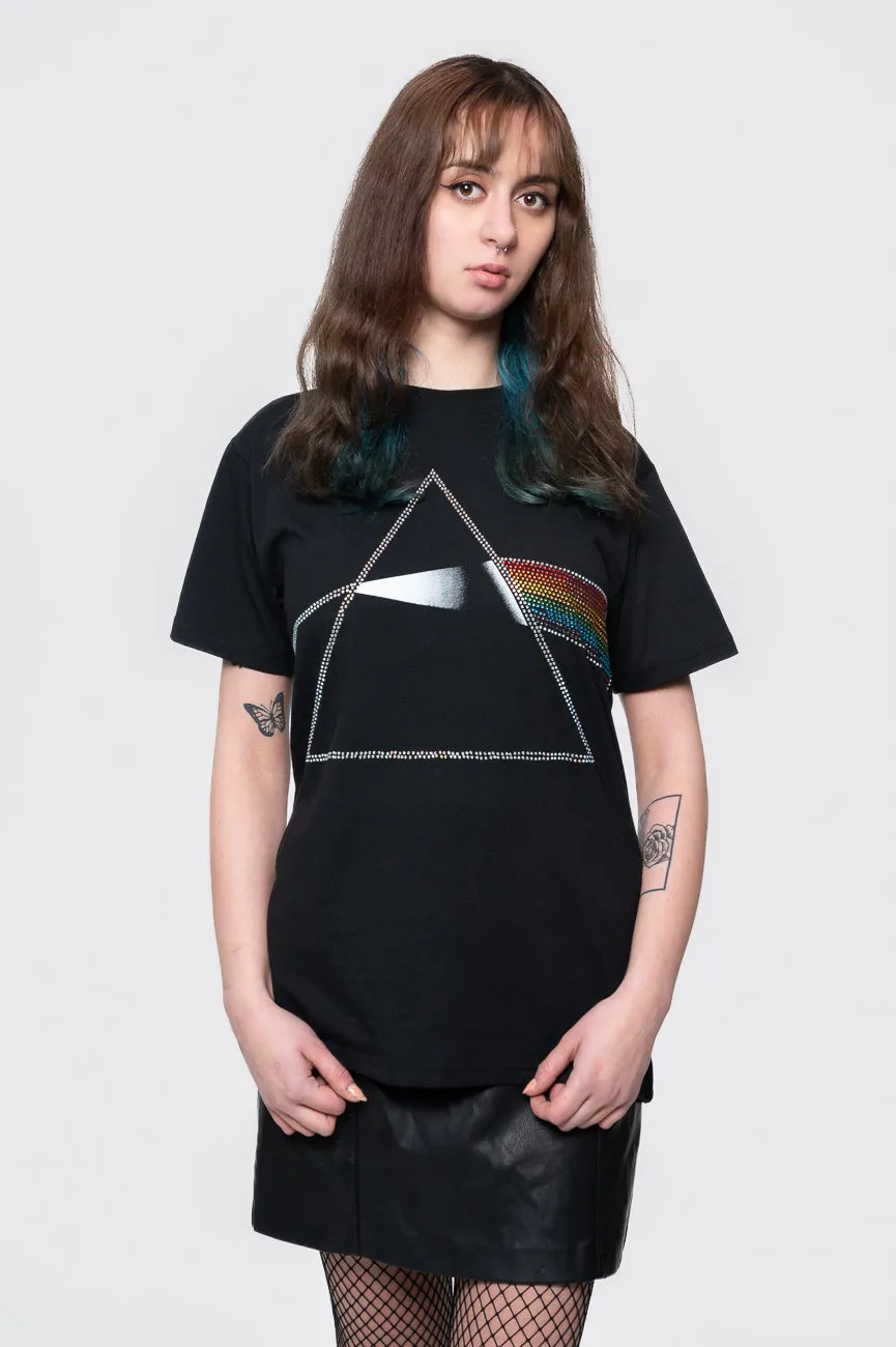 Pink Floyd Dark Side Of The Moon Diamante Tee sold by Paradiso Clothing