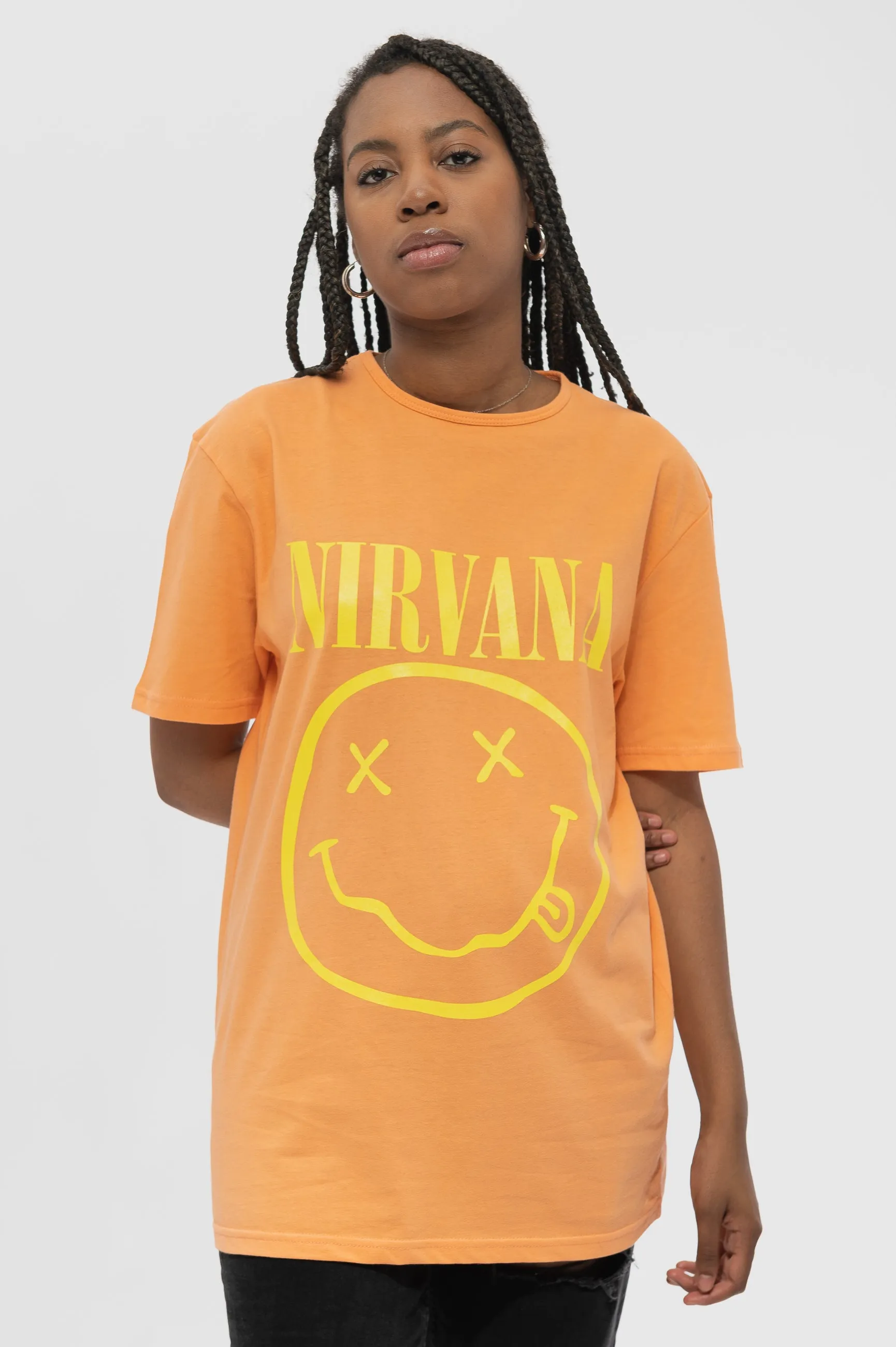 Nirvana Yellow Grunge Smile T Shirt sold by Paradiso Clothing