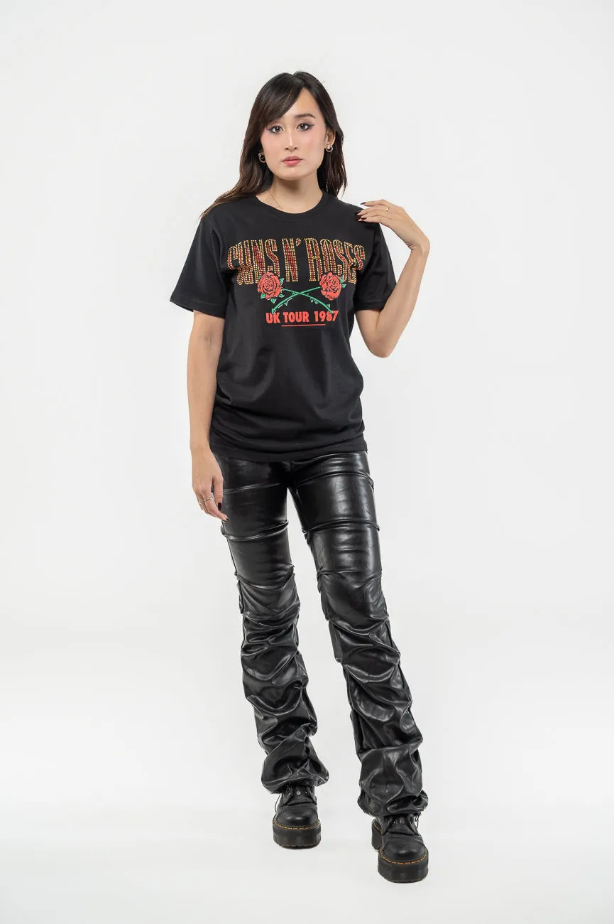 Guns N Roses UK Tour 87 Diamante T Shirt sold by Paradiso Clothing product image thumbnail 2