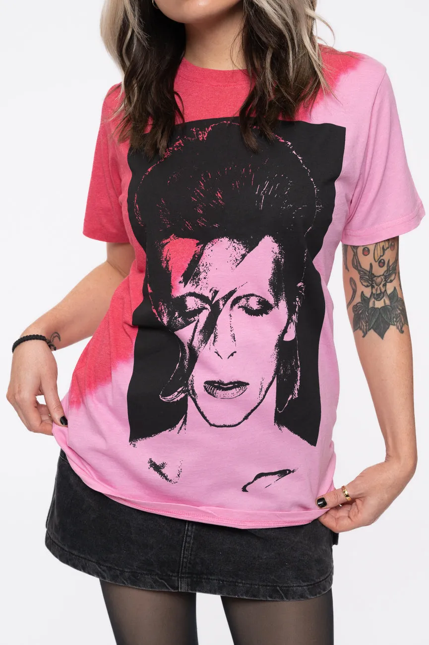David Bowie Aladdin Sane Dye Wash T Shirt sold by Paradiso Clothing product image thumbnail 3