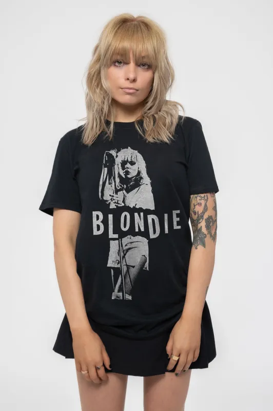 Blondie Mic Stand Boyfriend Fit T Shirt sold by Paradiso Clothing