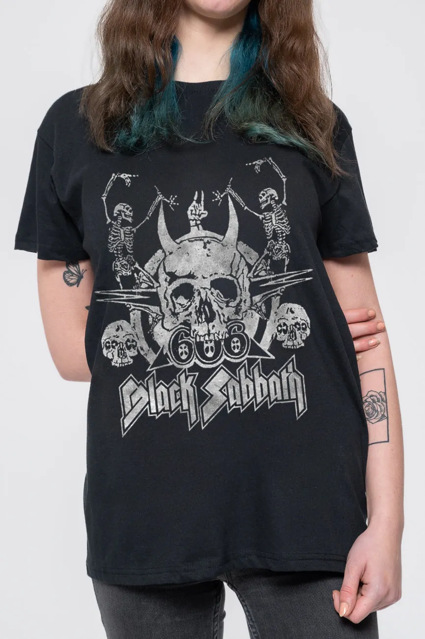 Black Sabbath Dancing Skeletons T Shirt sold by Paradiso Clothing product image thumbnail 3