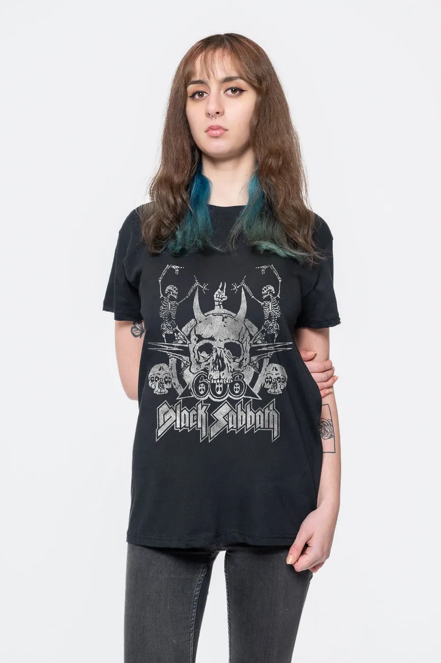 Black Sabbath Dancing Skeletons T Shirt sold by Paradiso Clothing