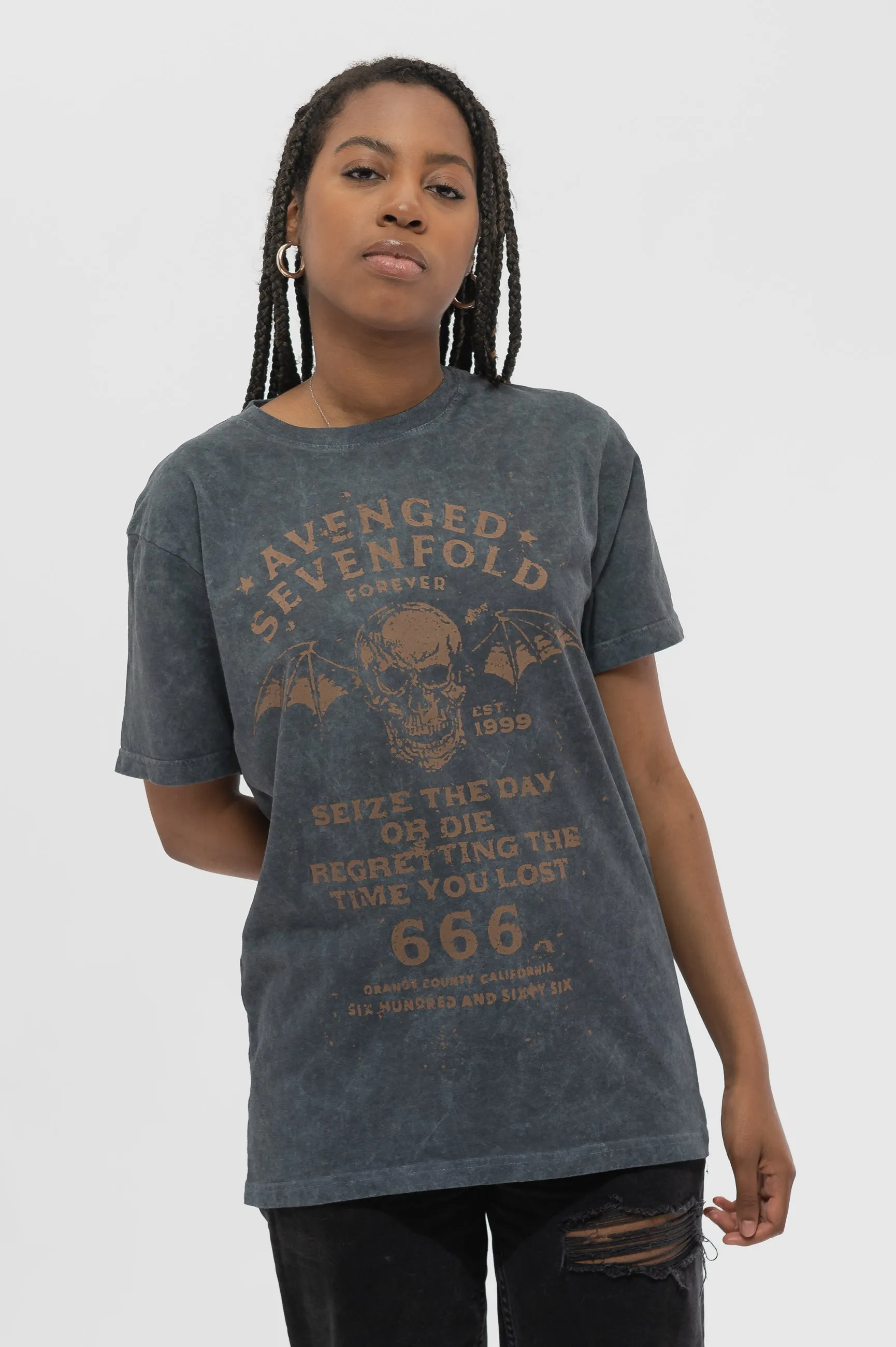 Avenged Sevenfold Seize The Day Dip Dye T Shirt sold by Paradiso Clothing