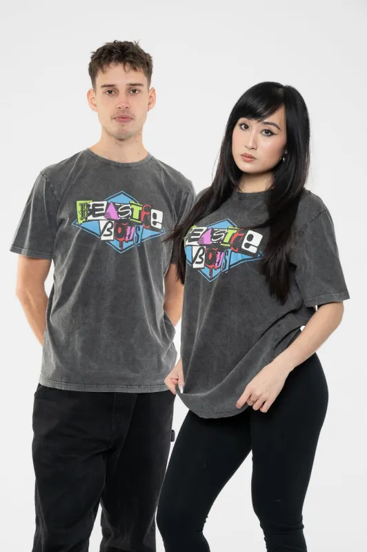 The Beastie Boys Multicolour Logo Limited Edition 999 Only Premium Wash T Shirt sold by Paradiso Clothing