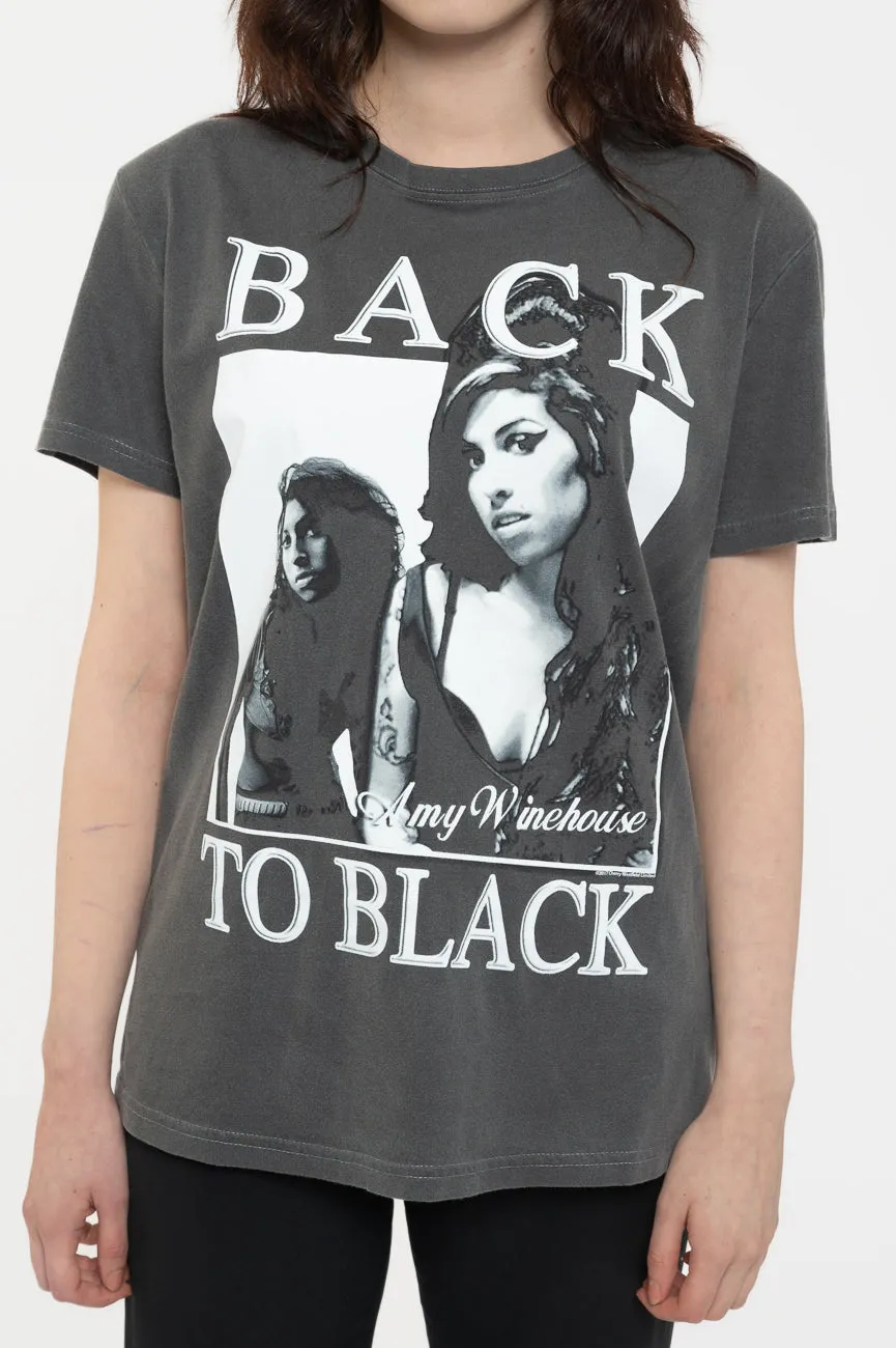 Amy Winehouse Back To Black Snow Wash T Shirt sold by Paradiso Clothing product image thumbnail 3