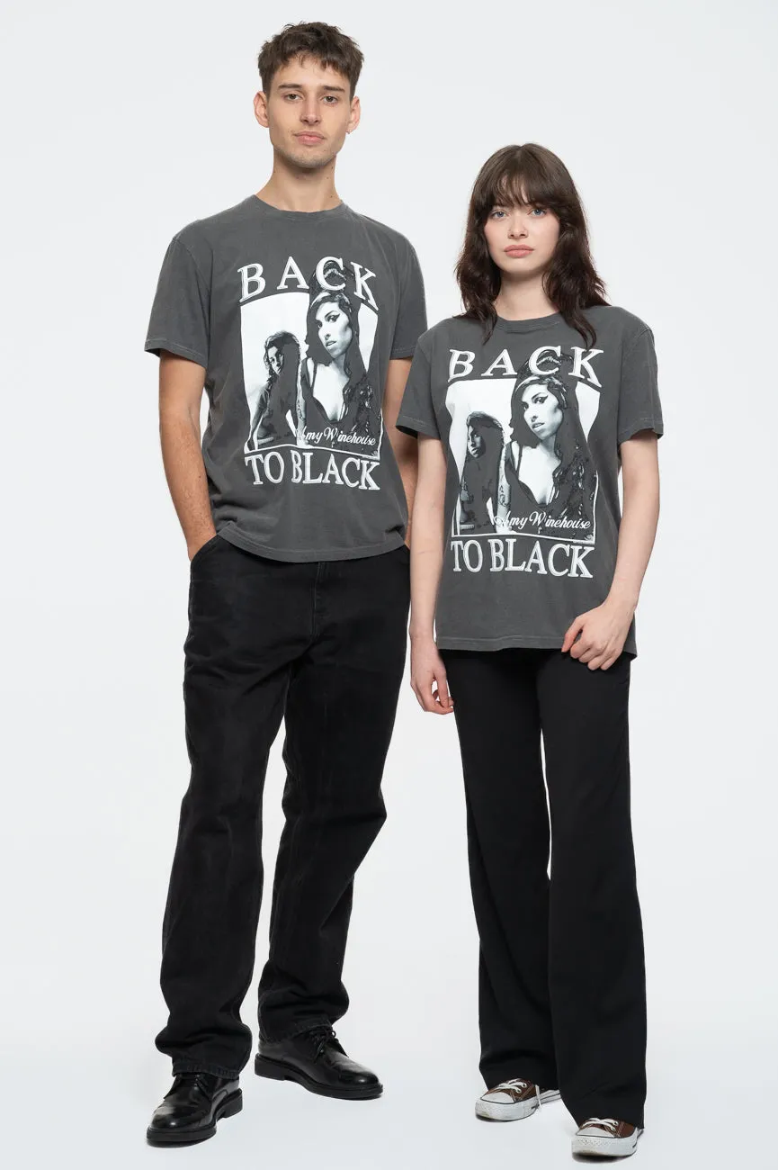 Amy Winehouse Back To Black Snow Wash T Shirt sold by Paradiso Clothing product image thumbnail 2