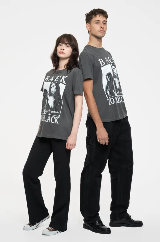 Amy Winehouse Back To Black Snow Wash T Shirt sold by Paradiso Clothing