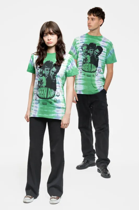 Green Day Trio Band Logo Dip Dye T Shirt sold by Paradiso Clothing