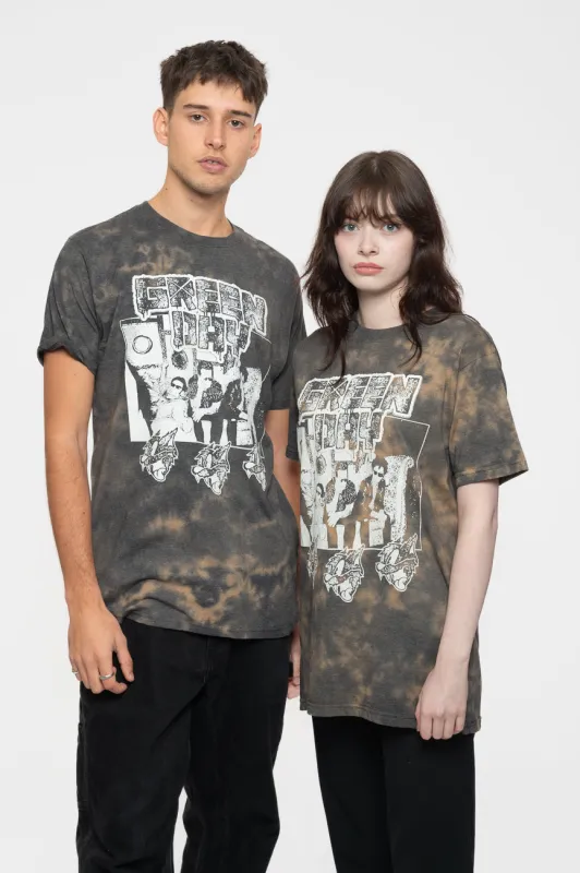 Green Day Revolution Radio Dip Dye T Shirt made by Green Day