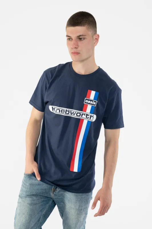 Oasis Knebworth Vertical Stripe T Shirt sold by Paradiso Clothing