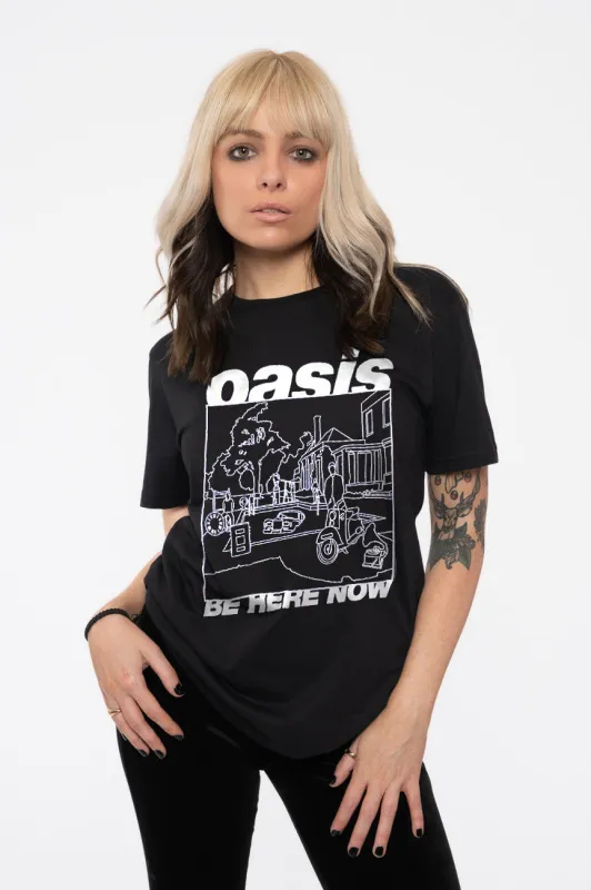 Oasis Be Here Now Line Drawing T Shirt made by Oasis