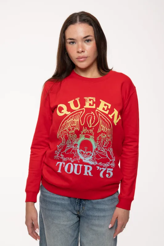 Queen Tour 75 Crest Sweatshirt made by Paradiso Clothing