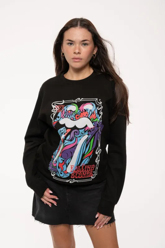 The Rolling Stones Colour Swirls Sweatshirt sold by Paradiso Clothing