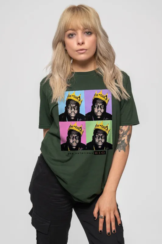 Biggie Smalls Crown Pop Art T Shirt sold by Paradiso Clothing