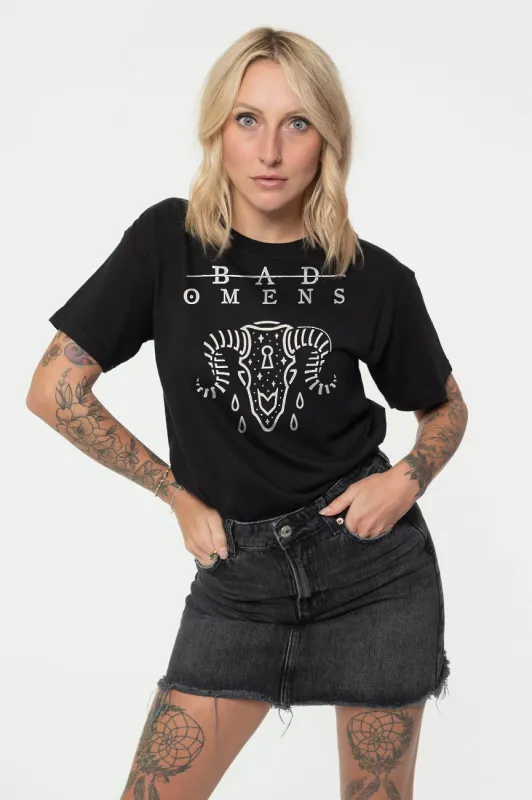 Bad Omens Ram Skull T Shirt made by Paradiso Clothing