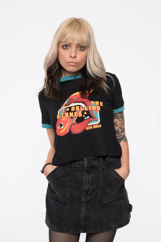 The Rolling Stones Some Girls Lick Crop Top sold by Paradiso Clothing