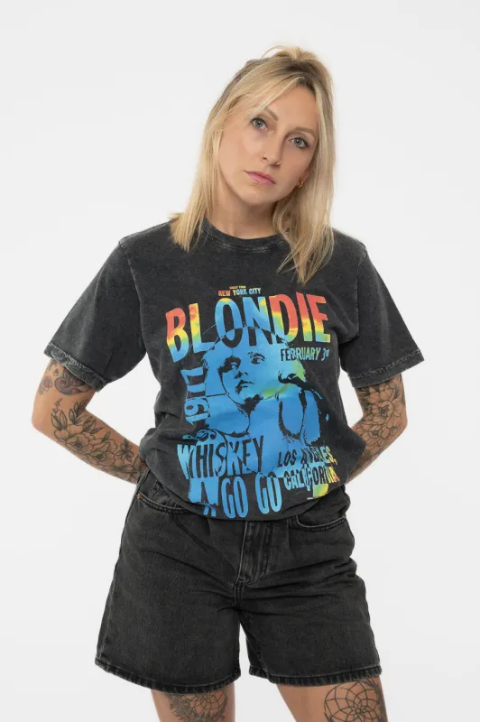 Blondie Whiskey A Go Go Washed Finish T Shirt sold by Paradiso Clothing