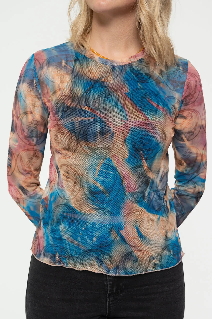 Grateful Dead Stealy Long Sleeve Mesh Crop Top sold by Paradiso Clothing product image thumbnail 3