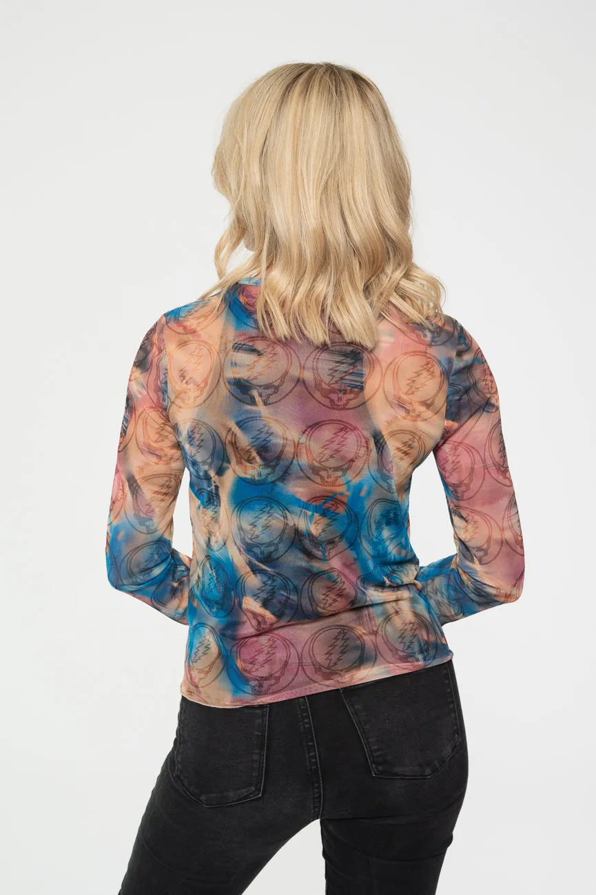 Grateful Dead Stealy Long Sleeve Mesh Crop Top sold by Paradiso Clothing product image thumbnail 4